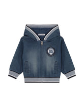 Jersey denim hoodie - | Dolce & Gabbana