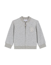 Zip-up jersey sweatshirt with DG laurel patch - | Dolce & Gabbana