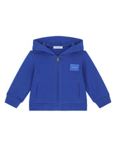 Jersey hoodie with plate - | Dolce & Gabbana