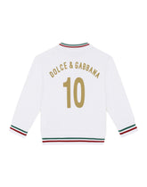 Jersey round-neck sweatshirt with Italy DG logo patch - | Dolce & Gabbana