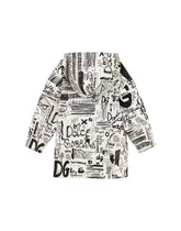 Jersey hoodie with graffiti print - | Dolce & Gabbana