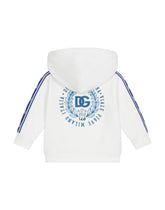 Jersey hoodie with DG logo band - | Dolce & Gabbana