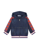 Jersey denim hoodie - | Dolce & Gabbana