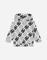 Jersey hoodie with DG logo print - | Dolce & Gabbana