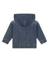 Zip-up stretch jersey denim hoodie - | Dolce & Gabbana