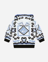 Zip-up hoodie with Marina print - | Dolce & Gabbana