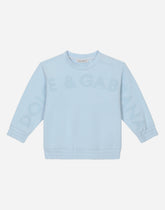 Round-neck sweatshirt with logo print - | Dolce & Gabbana