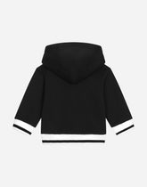 Hooded jersey sweatshirt with Dolce&Gabbana logo - | Dolce & Gabbana