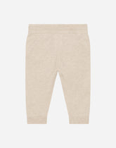 Cashmere jogging pants with DG logo - | Dolce & Gabbana