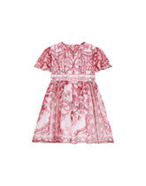 Majolica-print chiffon midi dress - | Dolce & Gabbana