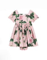Rose-print poplin dress - | Dolce & Gabbana