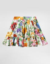 Floral-print poplin skirt - | Dolce & Gabbana