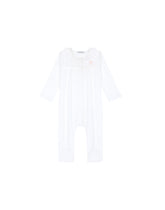 Jersey and poplin onesie with DG embroidery - | Dolce & Gabbana