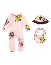 3-piece gift set in camellia-print jersey - | Dolce & Gabbana