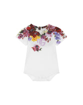 Gift set with 2 floral-print babygrows - | Dolce & Gabbana