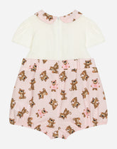 Baby leopard-print poplin and jersey romper suit - | Dolce & Gabbana