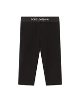Interlock leggings with branded elastic - | Dolce & Gabbana