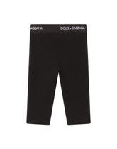 Interlock leggings with branded elastic - | Dolce & Gabbana