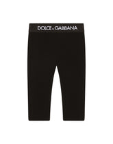 Interlock leggings with branded elastic - | Dolce & Gabbana