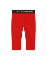 Interlock leggings with branded elastic - | Dolce & Gabbana
