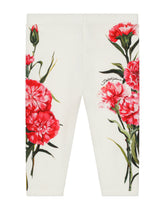 Carnation-print interlock leggings - | Dolce & Gabbana