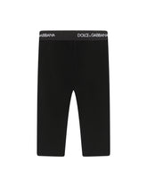 Interlock leggings with multi-colored studs - | Dolce & Gabbana