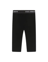 Interlock leggings with multi-colored studs - | Dolce & Gabbana