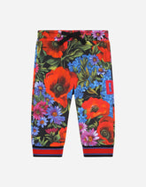 Meadow-print jersey jogging pants - | Dolce & Gabbana