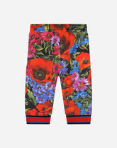 Meadow-print jersey jogging pants - | Dolce & Gabbana