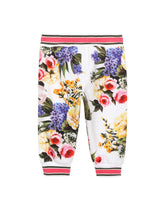 Jersey jogging pants with garden print - | Dolce & Gabbana