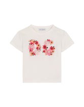 Jersey t-shirt with camellia DG print - | Dolce & Gabbana