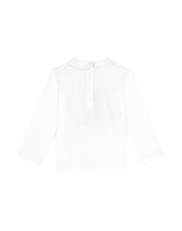 Jersey polo shirt with crochet rose patch - | Dolce & Gabbana