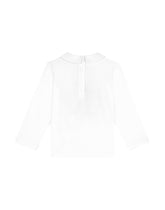 Jersey polo shirt with crochet rose patch - | Dolce & Gabbana