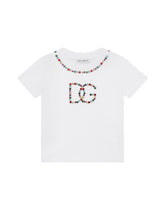 Jersey T-shirt with multi-colored studs - | Dolce & Gabbana