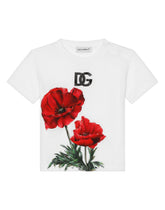 Poppy-print jersey T-shirt - | Dolce & Gabbana