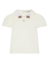 Jersey T-shirt with baby leopard embroidery - | Dolce & Gabbana