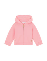 Jersey hoodie with metal DG logo - | Dolce & Gabbana