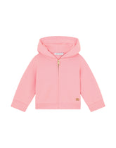 Jersey hoodie with metal DG logo - | Dolce & Gabbana
