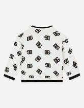 Jersey round-neck sweatshirt with DG logo print - | Dolce & Gabbana