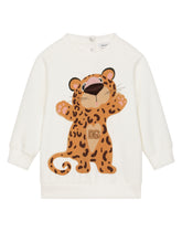 Baby leopard-print jersey round-neck sweatshirt - | Dolce & Gabbana