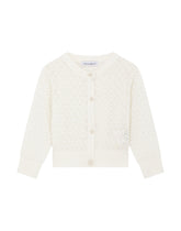 Cotton fan-stitch cotton cardigan - | Dolce & Gabbana