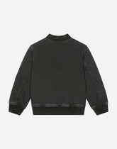 Garment-dyed stretch cotton bomber jacket - | Dolce & Gabbana