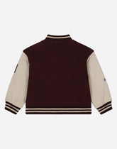 Wool blend bomber jacket with patches - | Dolce & Gabbana