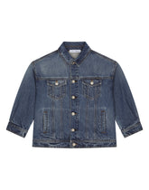 Denim jacket with logo appliqué on the back - | Dolce & Gabbana