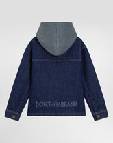 Denim jacket with embroidery - | Dolce & Gabbana