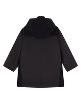 Cordura and baize duffel coat with logo patch - | Dolce & Gabbana