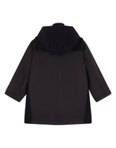 Cordura and baize duffel coat with logo patch - | Dolce & Gabbana