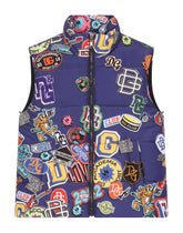 Wool duffel coat with detachable stickers-print gilet - | Dolce & Gabbana