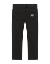 Black wash stretch denim jeans - | Dolce & Gabbana