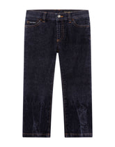 Regular-fit stretch flocked denim jeans - | Dolce & Gabbana